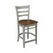 International Concepts Emily CounterHeight Stool, 24" Seat Height, Hickory/Stone S41-6172 - alternate 7